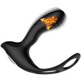 Vibrador masajeador de próstata, tapón anal, control inalámbrico, anillo retardante de eyaculación